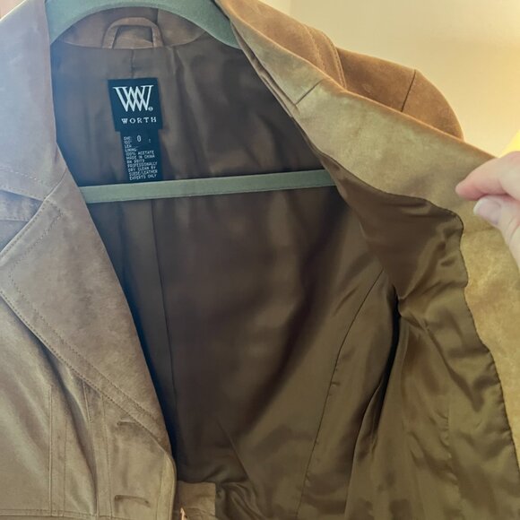 Worth Cropped Suede Jacket Size 0 - Picture 5 of 6